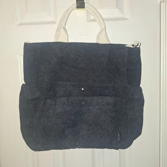 A Woman's Black Corduory Tote Bag By Prite** - Picture 1 of 7